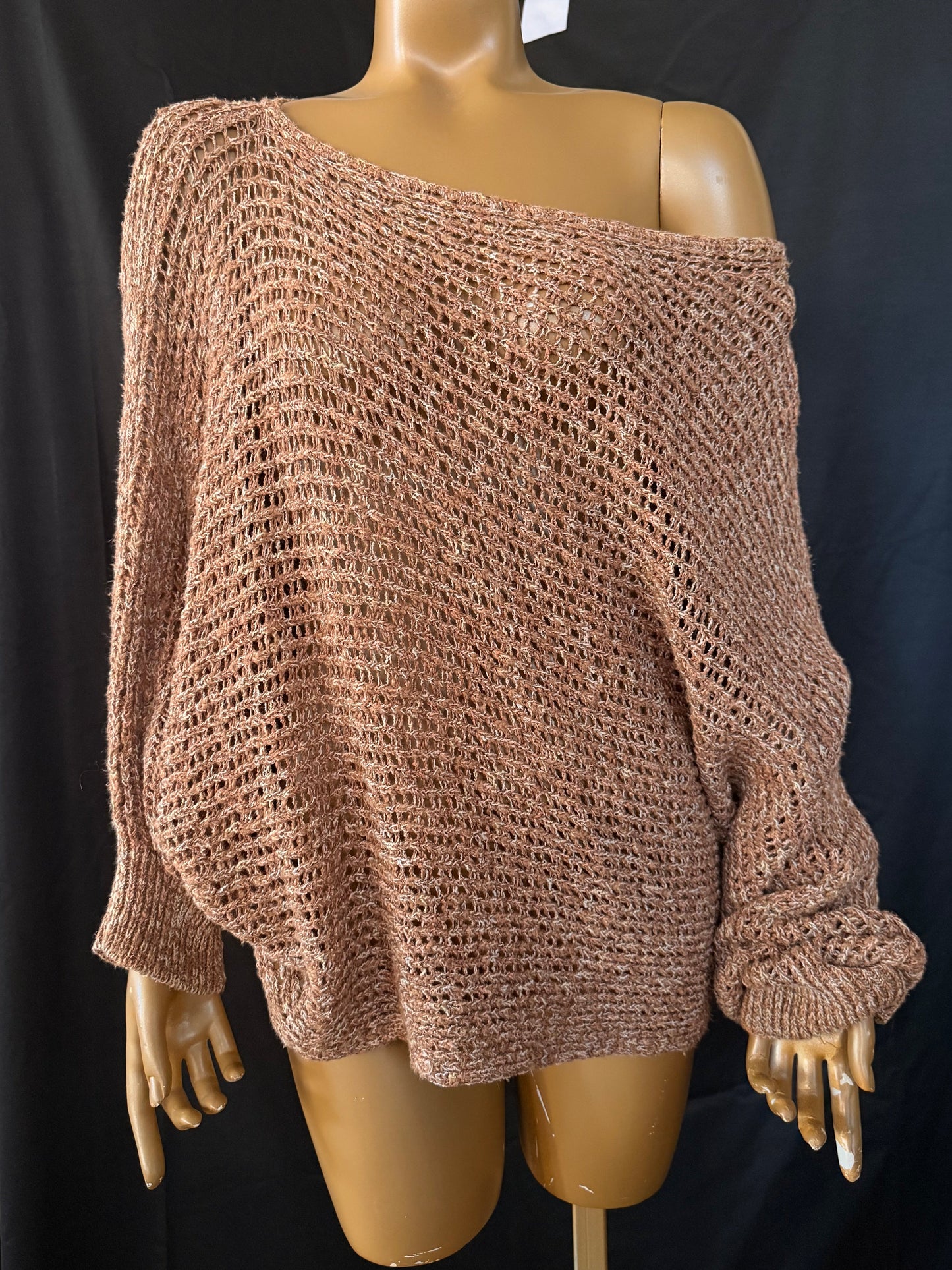 Free People Brown Crochet Top