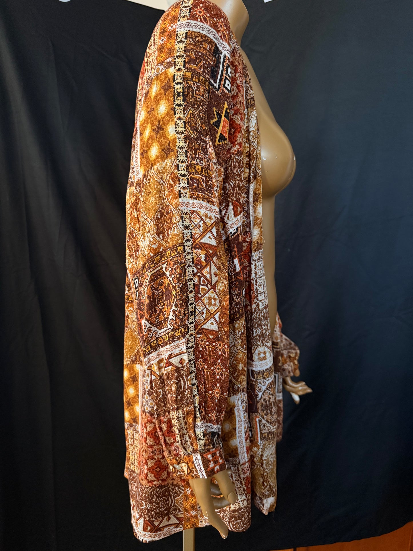 Brown Patterned Button Down