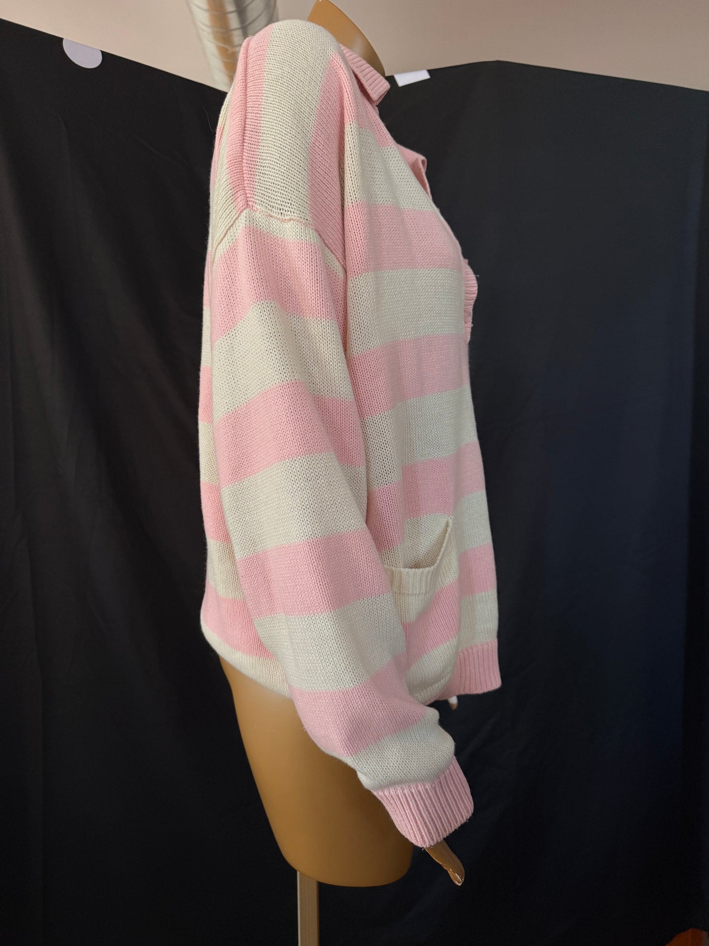 Pink Striped Polo