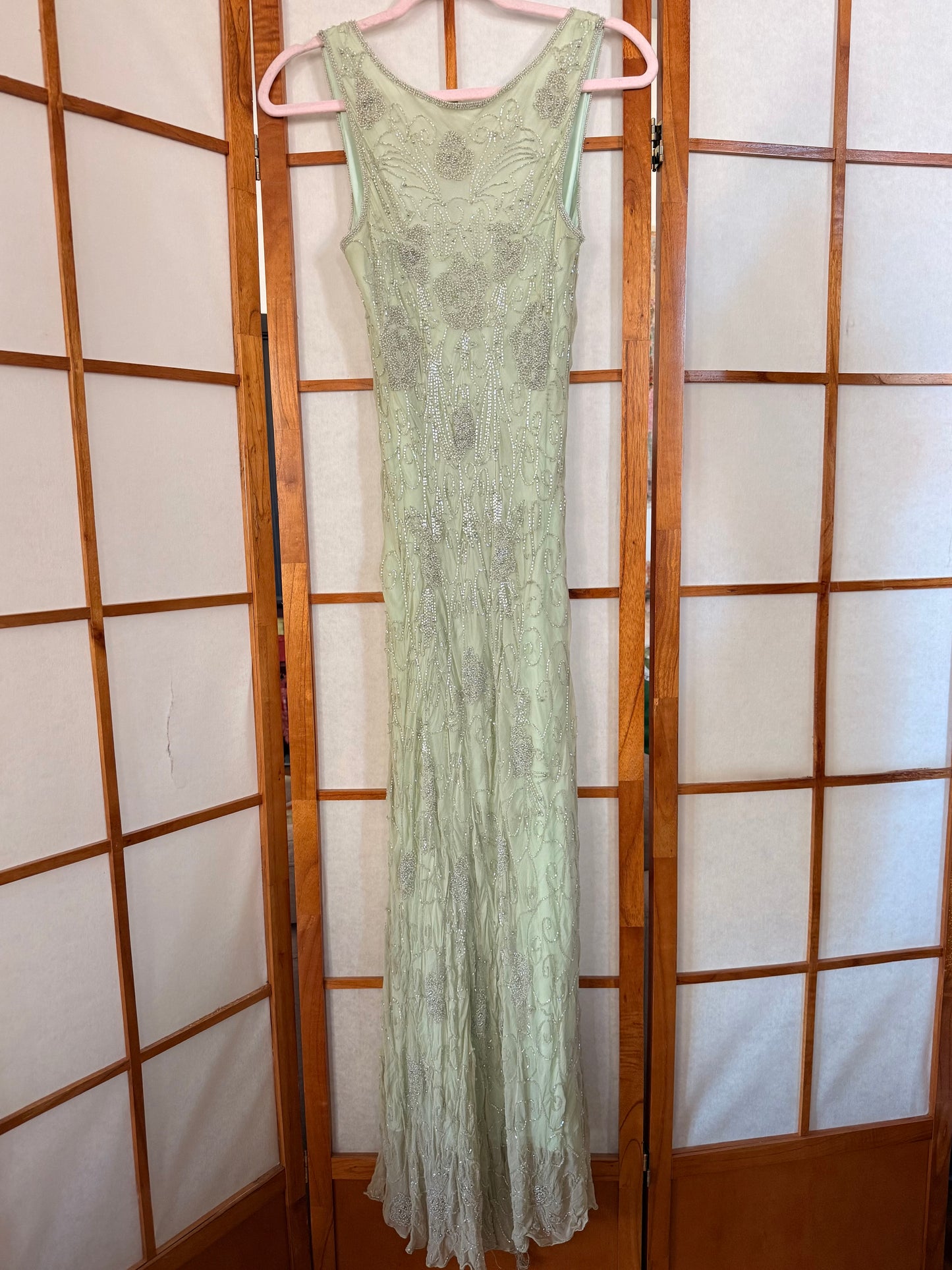 Green Beaded Dress