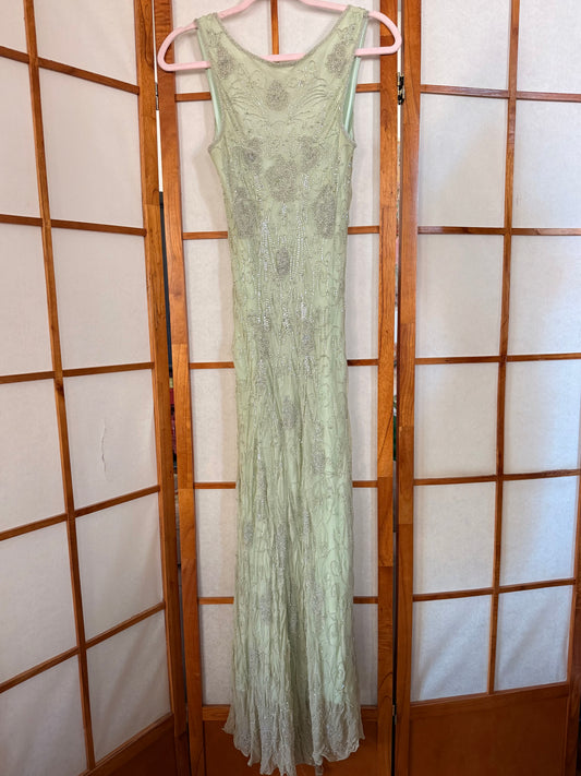 Green Beaded Dress