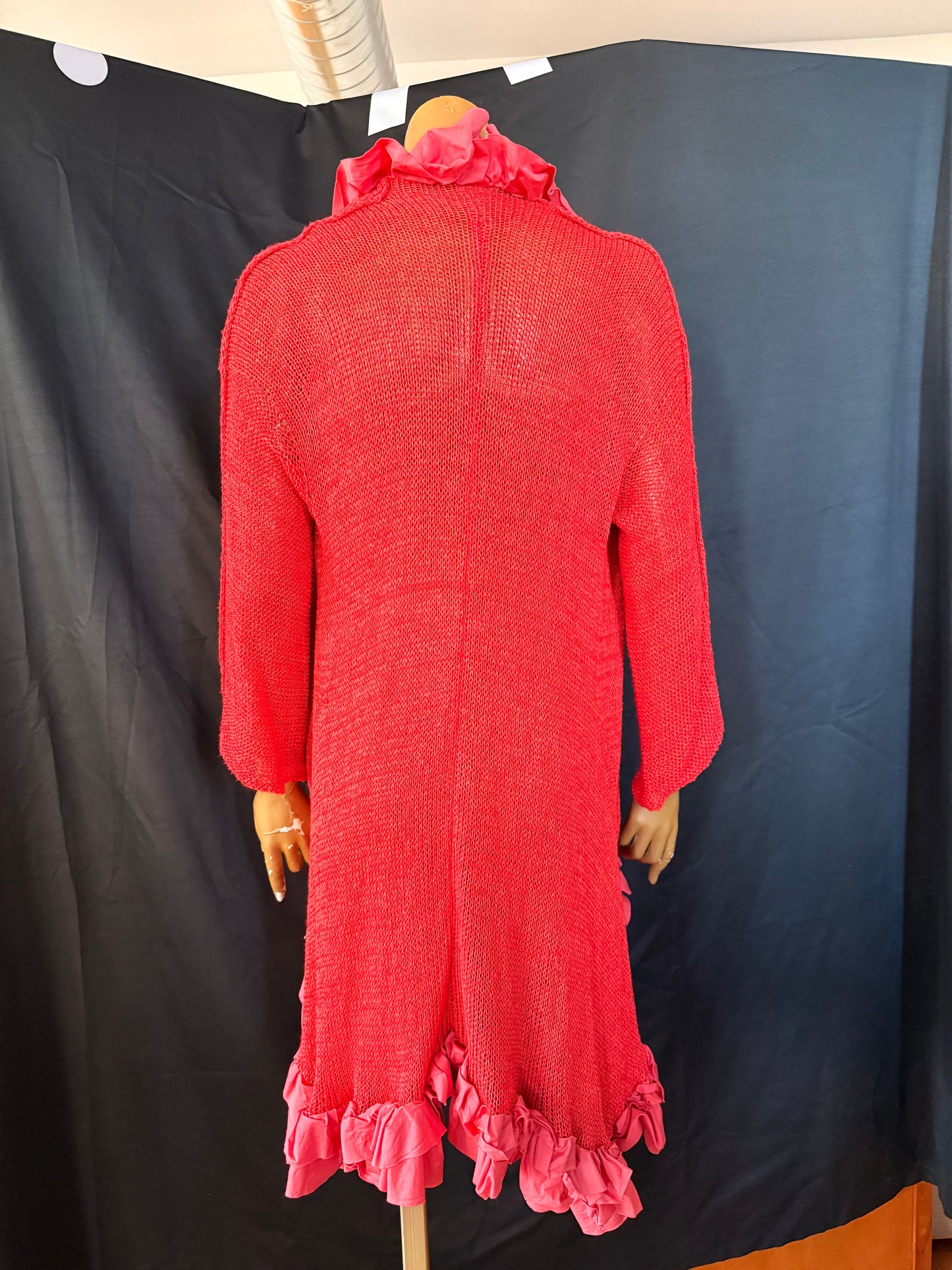 Pink Ruffle Cardigan