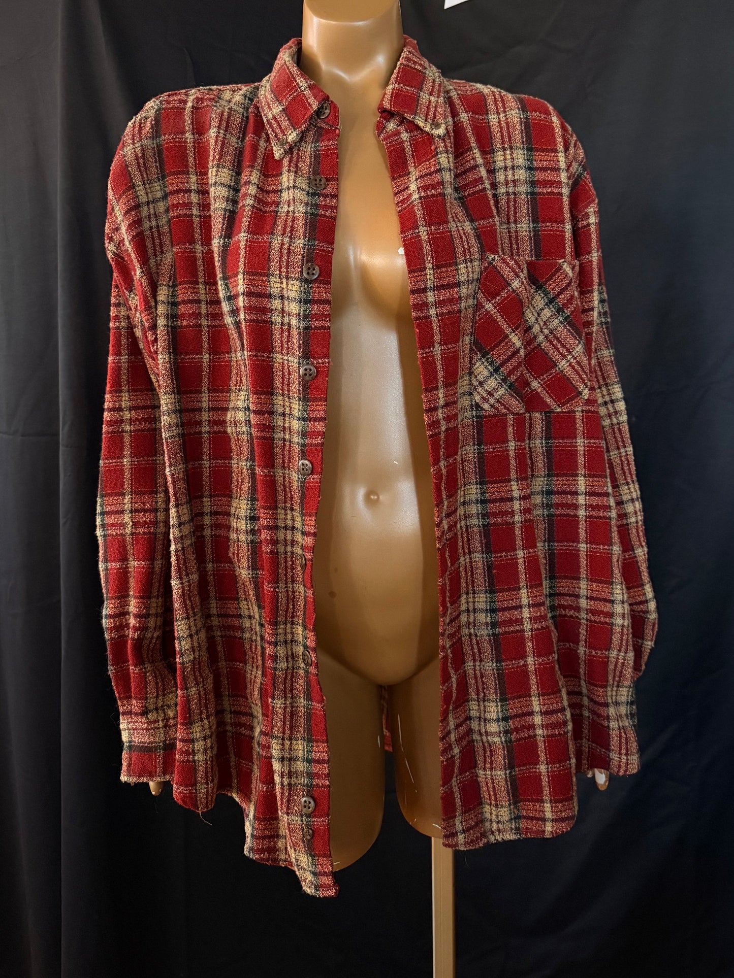 Red Plaid Button Down