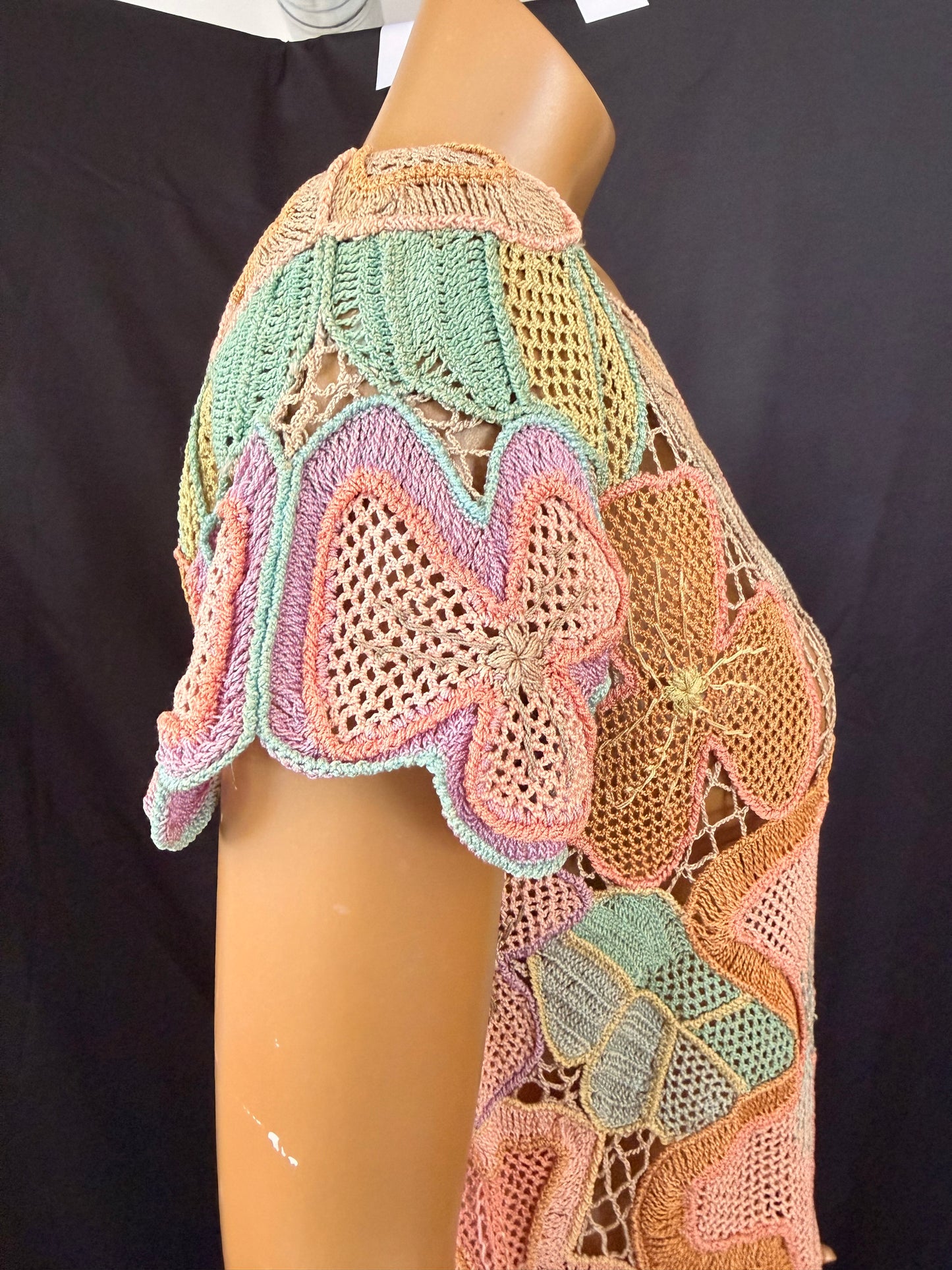 Hand Crocheted Pastel Top