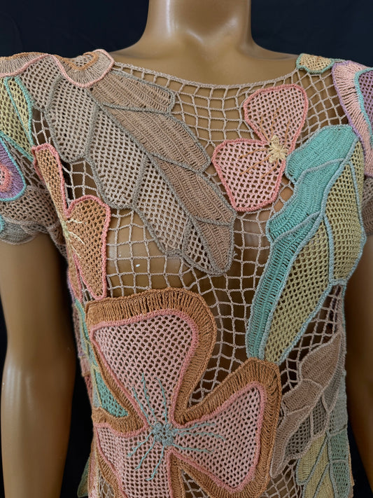 Hand Crocheted Pastel Top