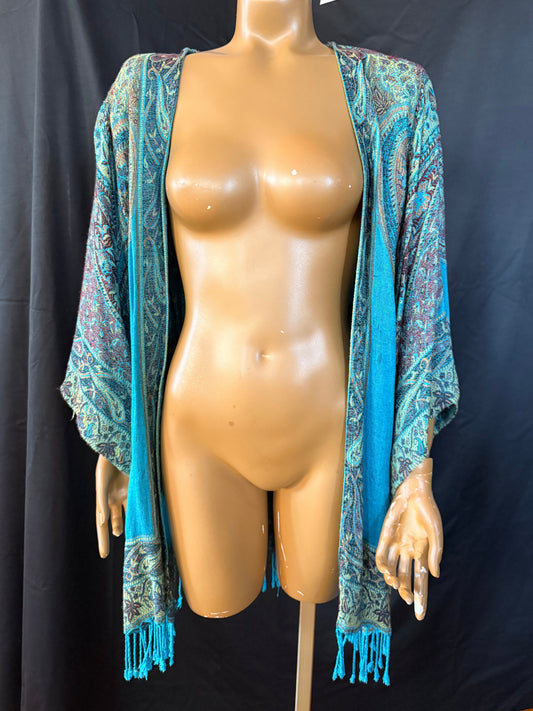 Blue Pashmina Cardigan