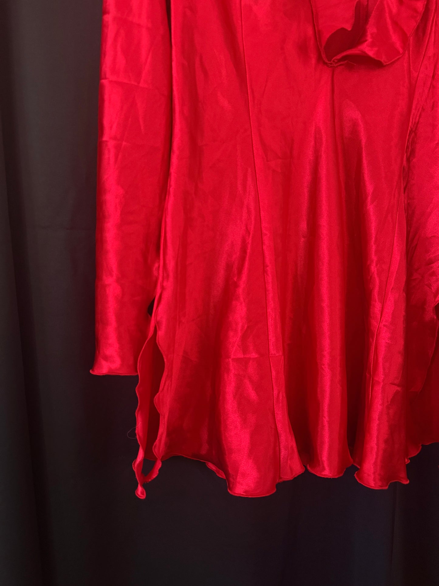 Red Satin Dress