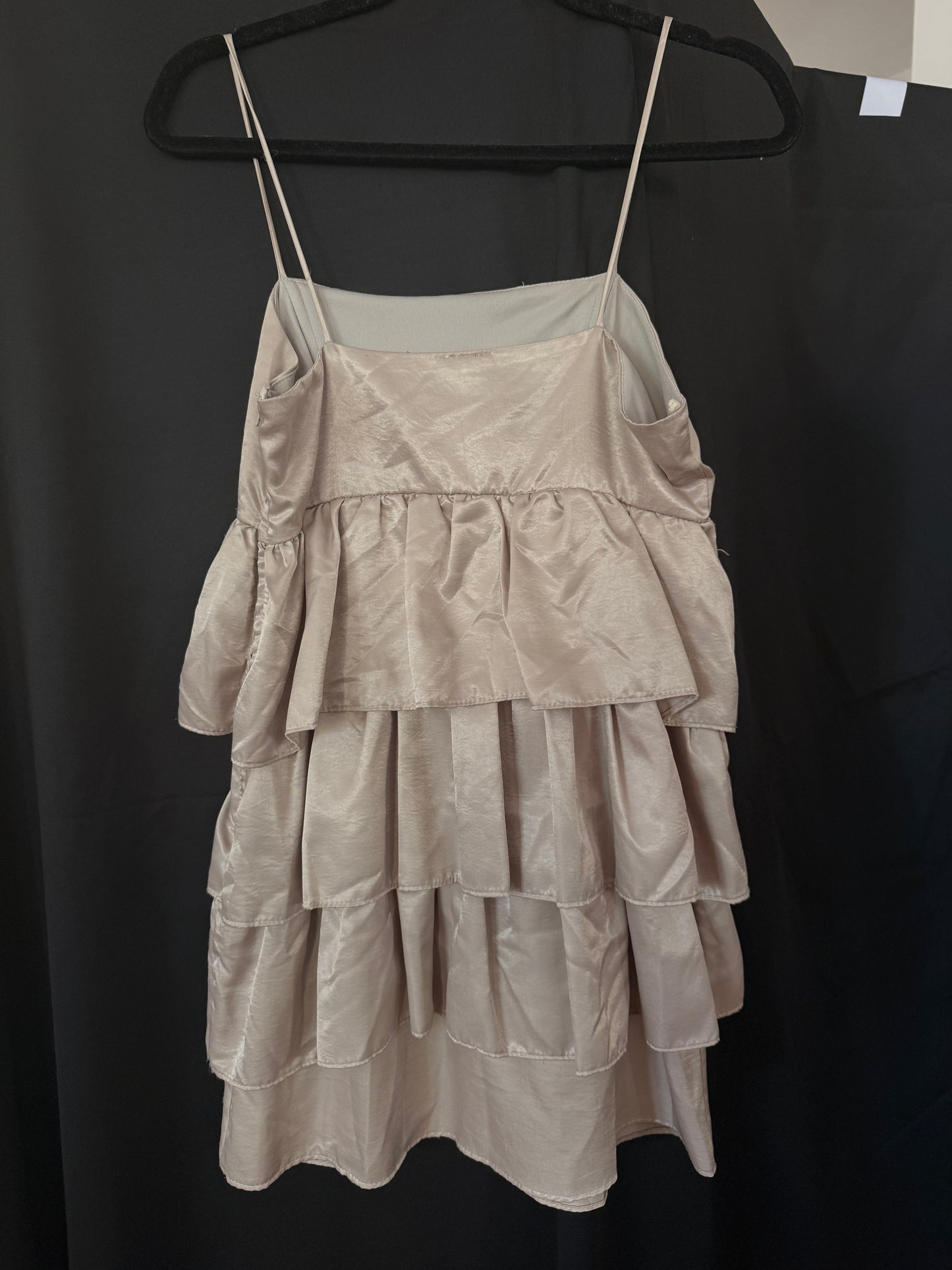 Satin Ruffle Dress