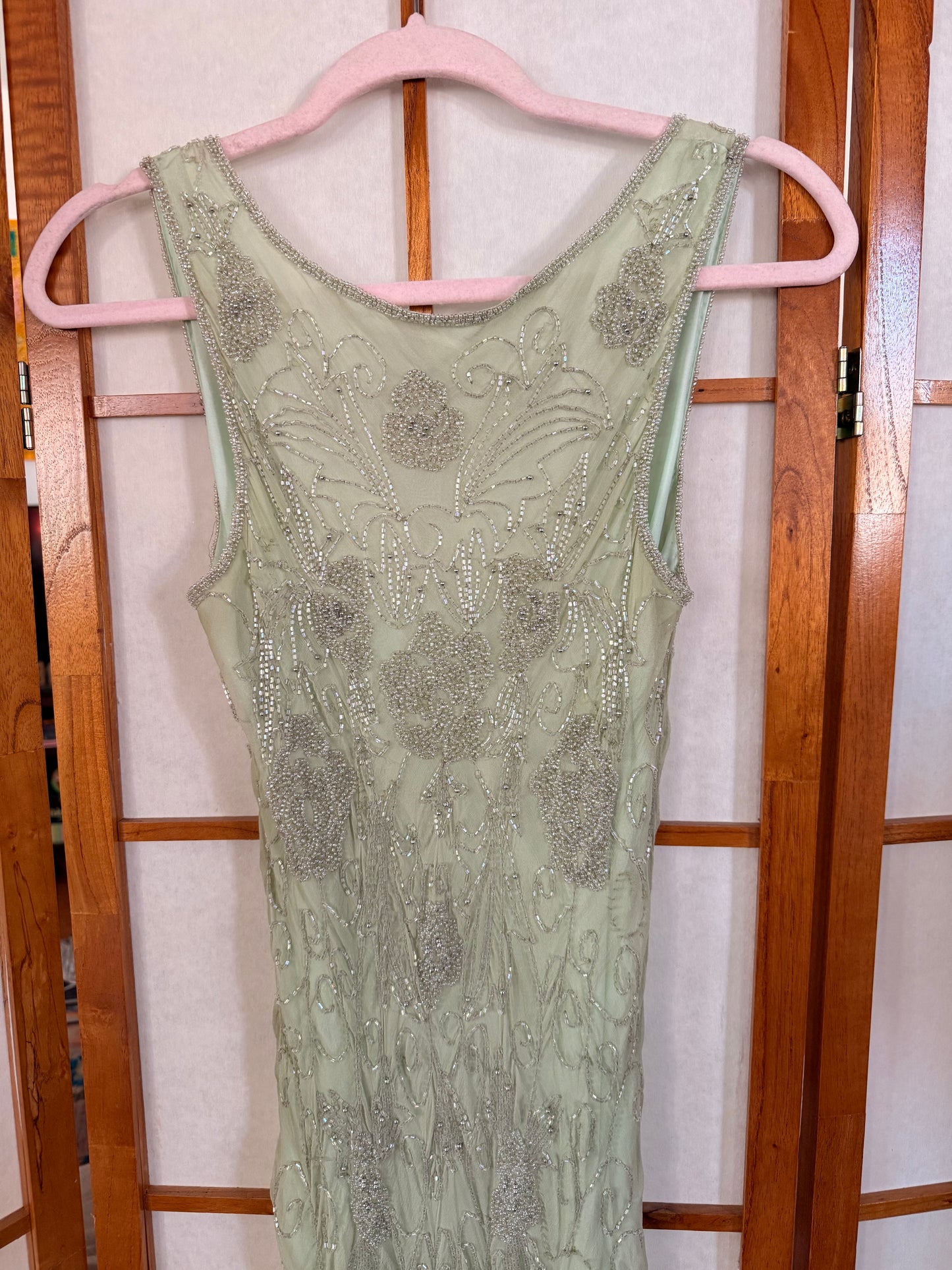 Green Beaded Dress
