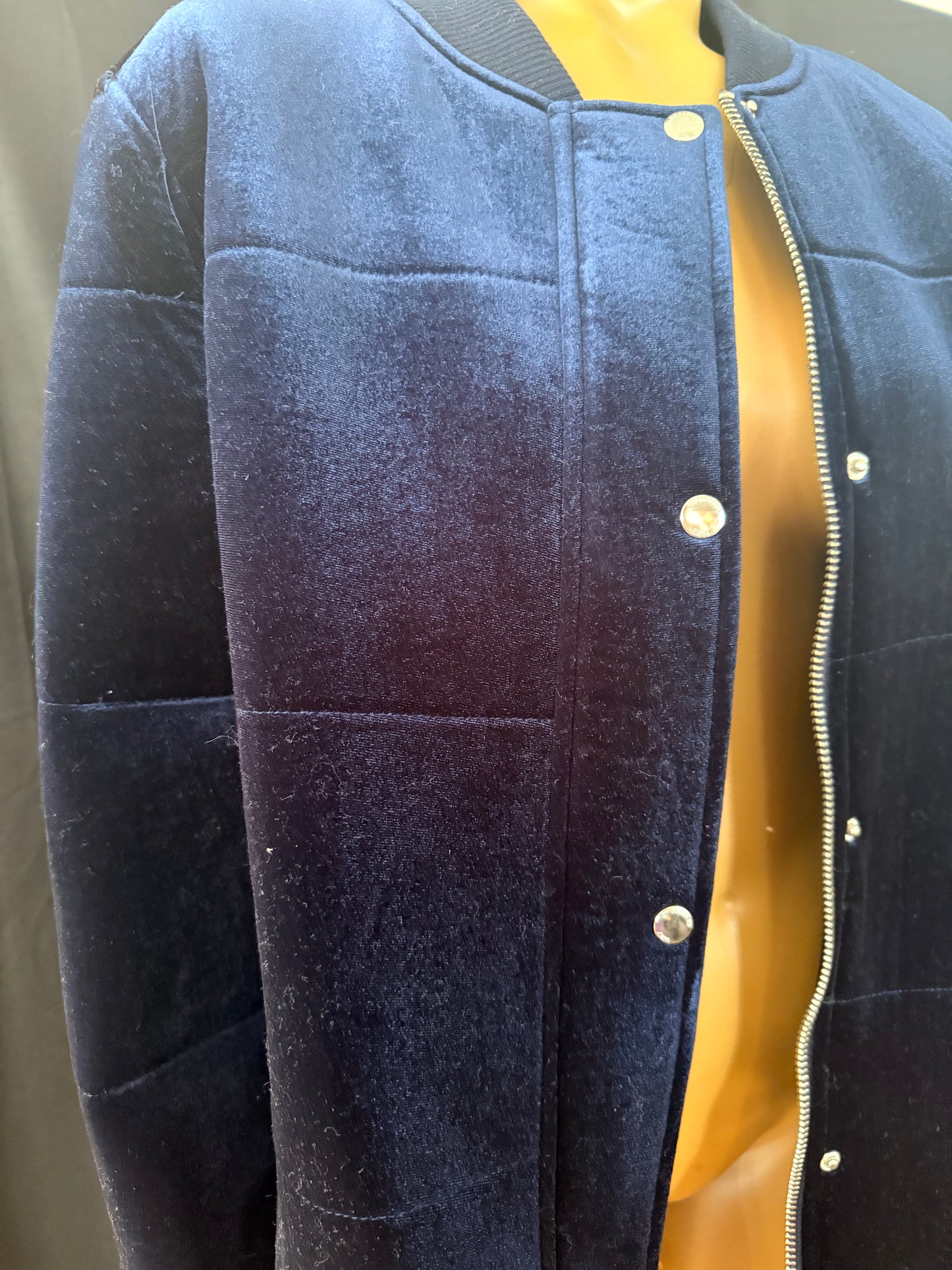 Blue Velvet Bomber Jacket