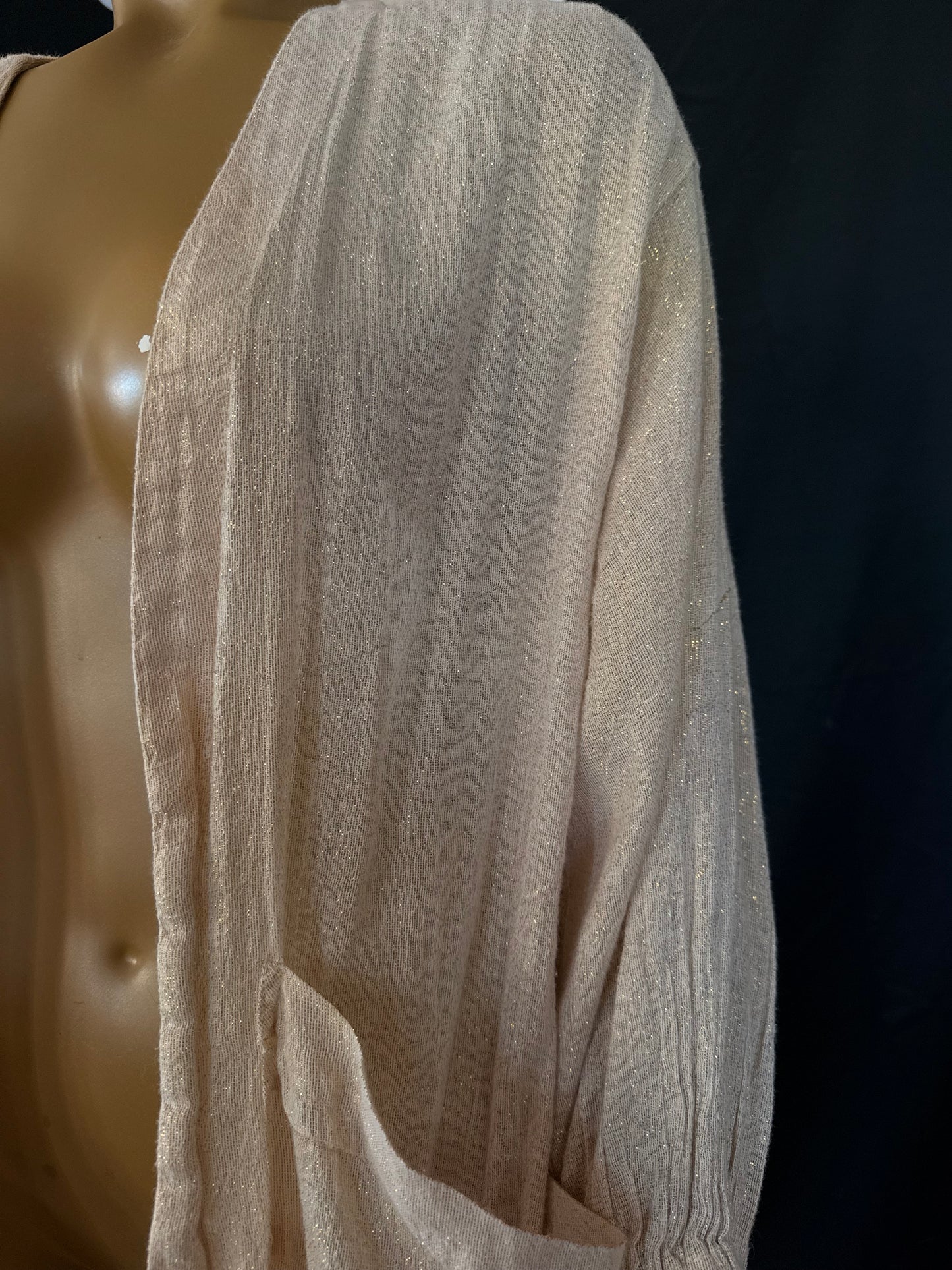 Tan Tinsel Cardigan