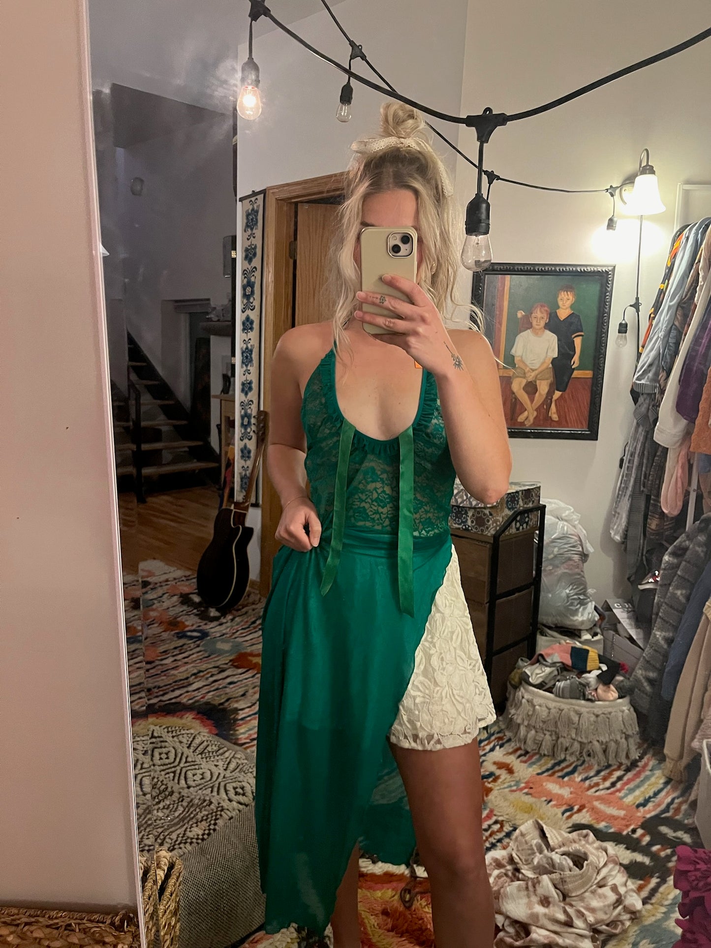 Green Slip Dress