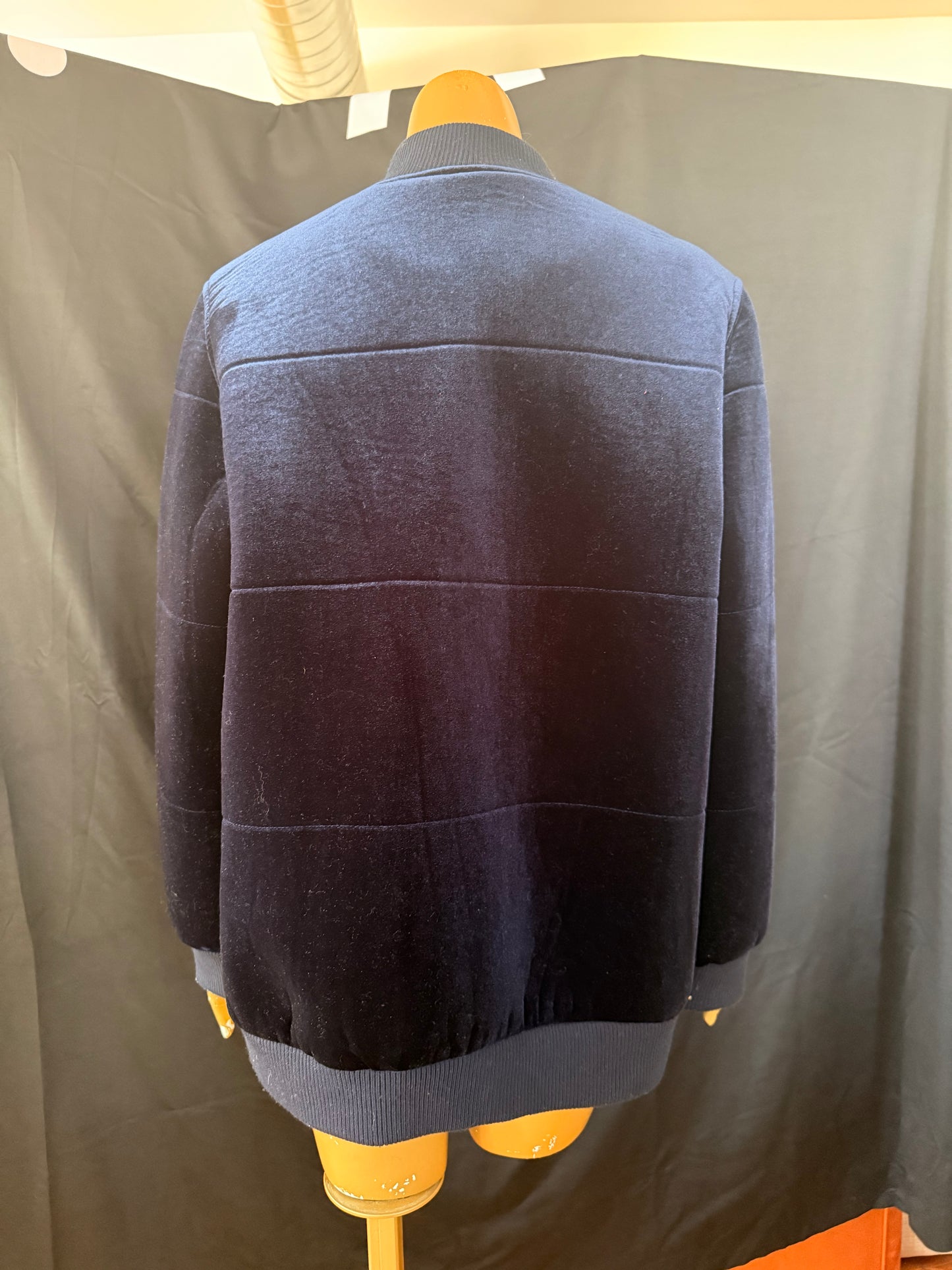 Blue Velvet Bomber Jacket