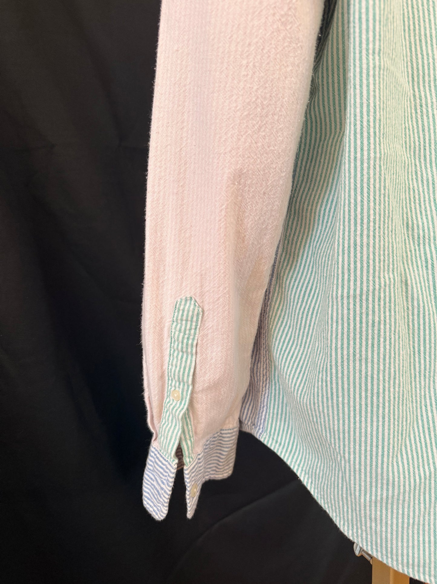 Pastel Color Block Button Down