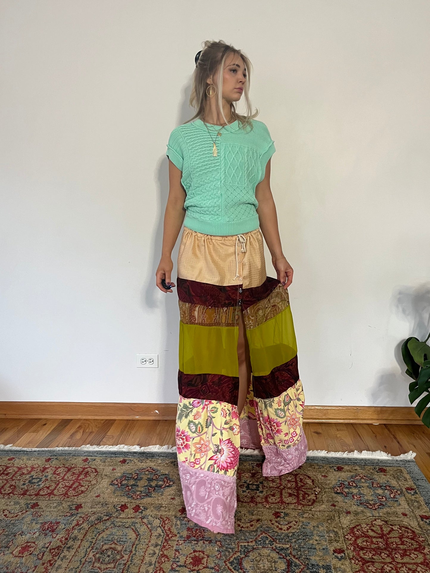 Reclaimed Sunset Drifter Maxi Skirt