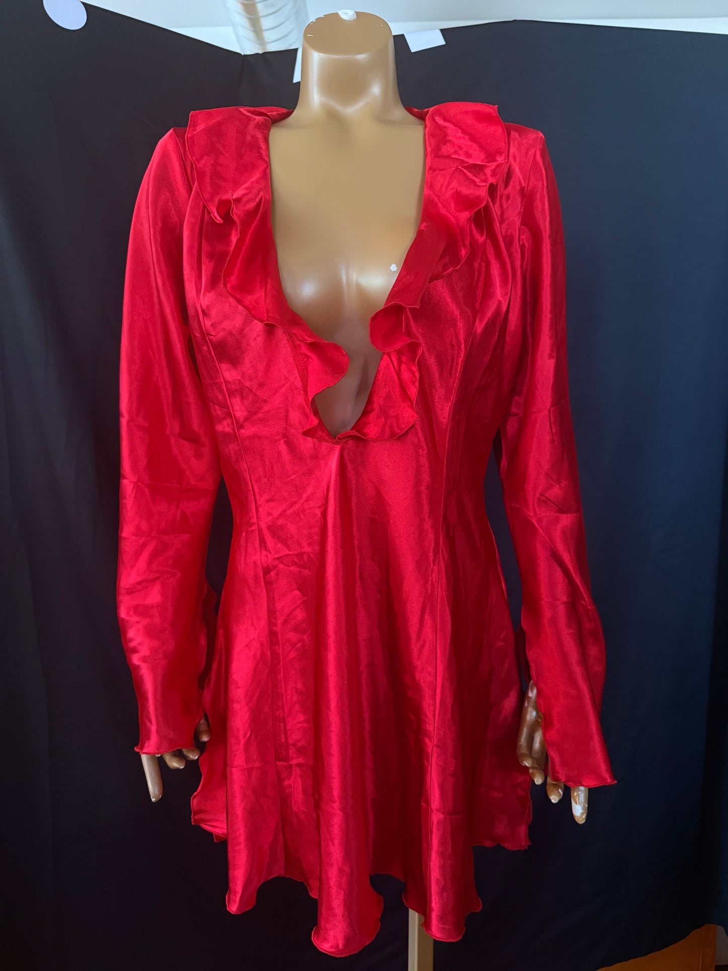 Red Satin Dress