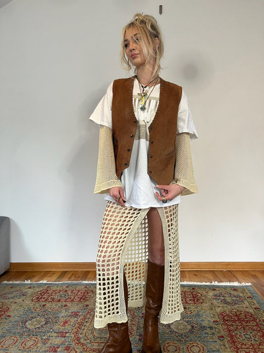 Crochet Long Sleeve Dress