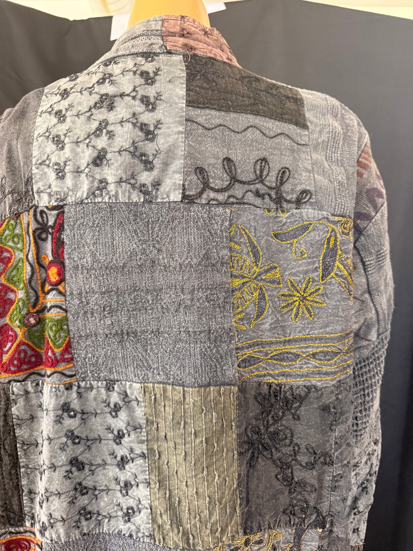 Charcoal Bohemian Patchwork Jacket