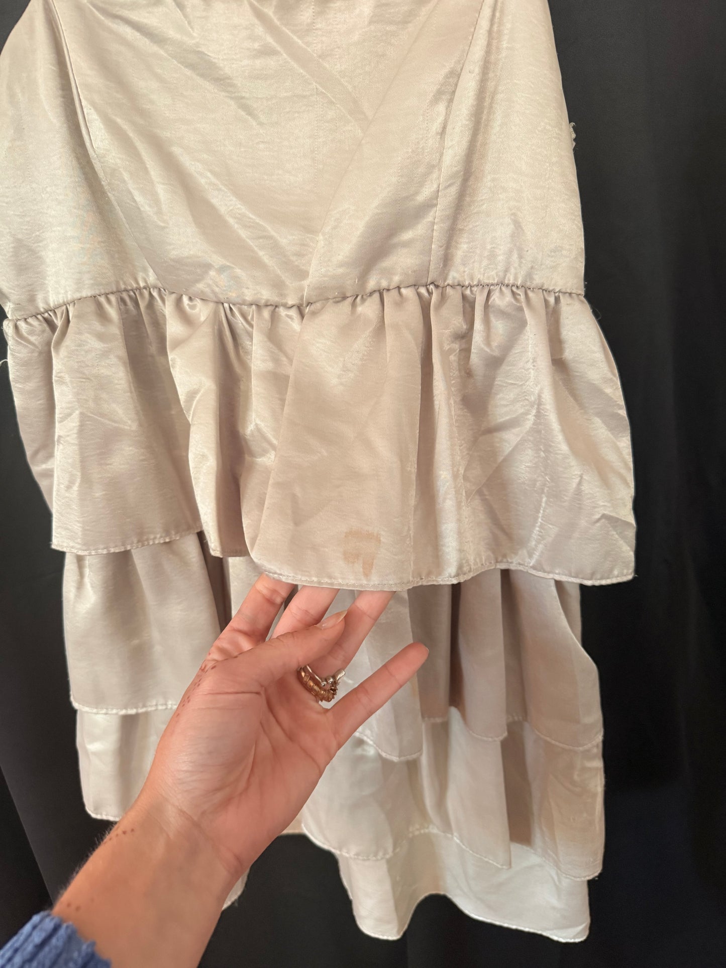 Satin Ruffle Dress