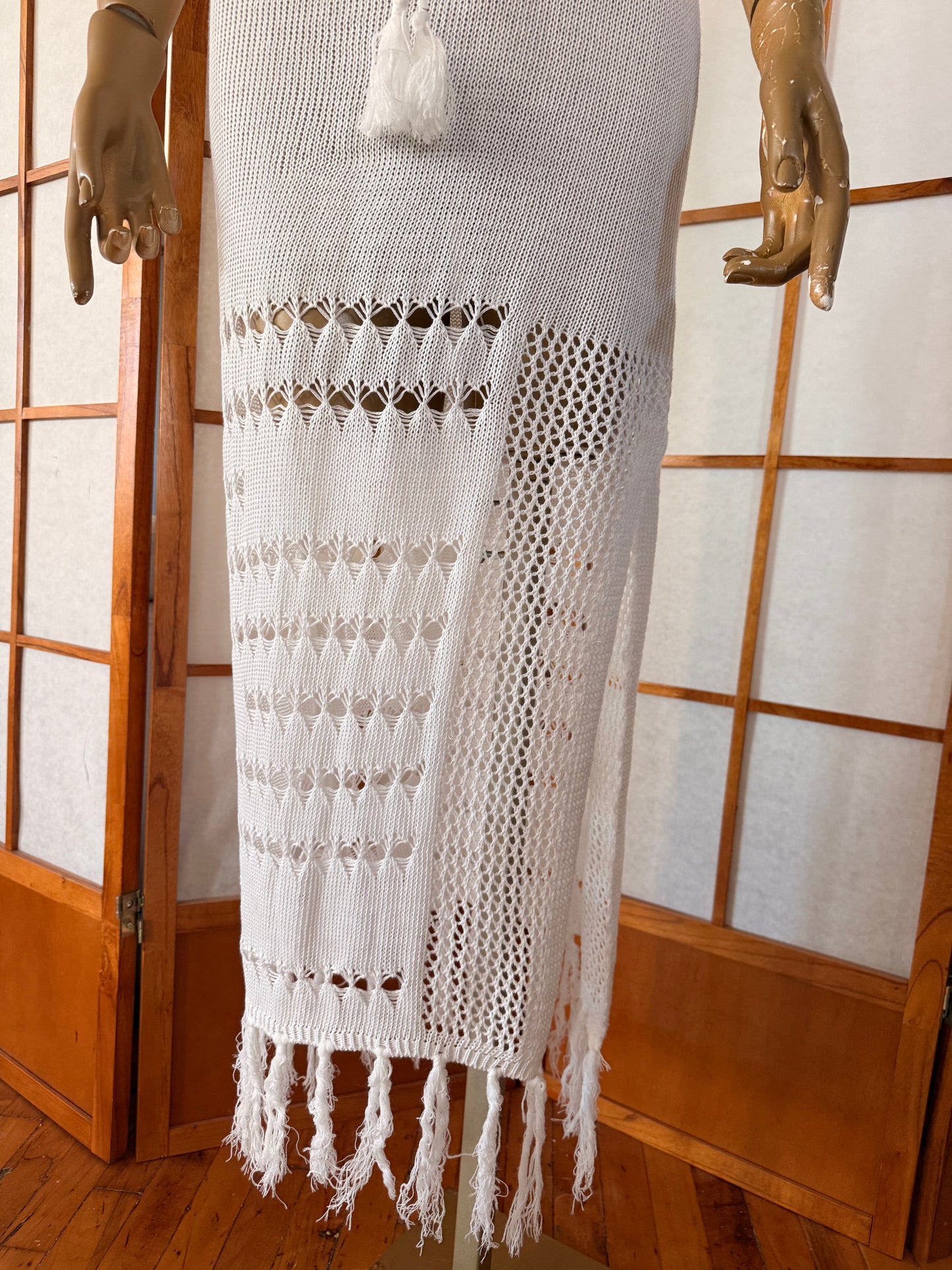 White Crochet Dress