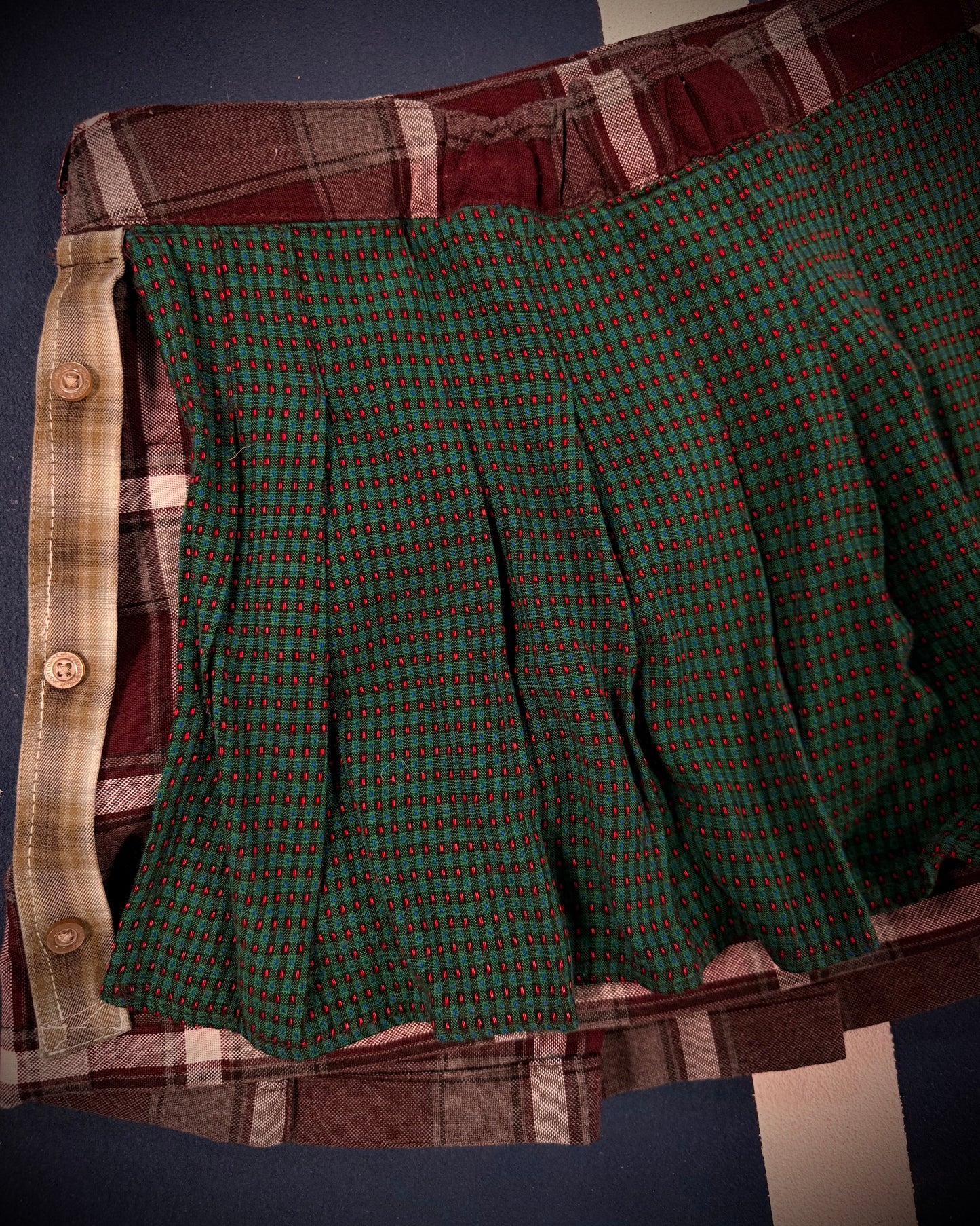 Reclaimed Check Yo Self Mini Skirt