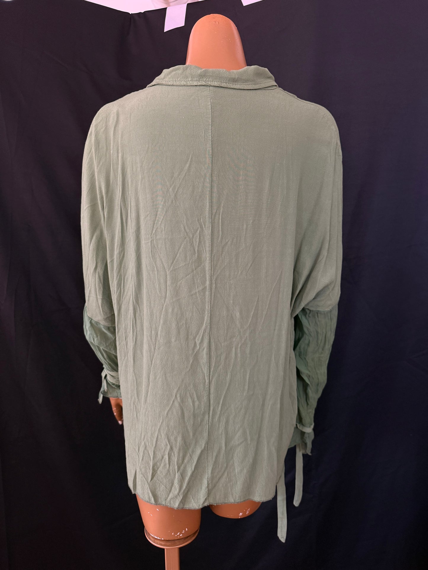 Green Long Sleeve Blouse