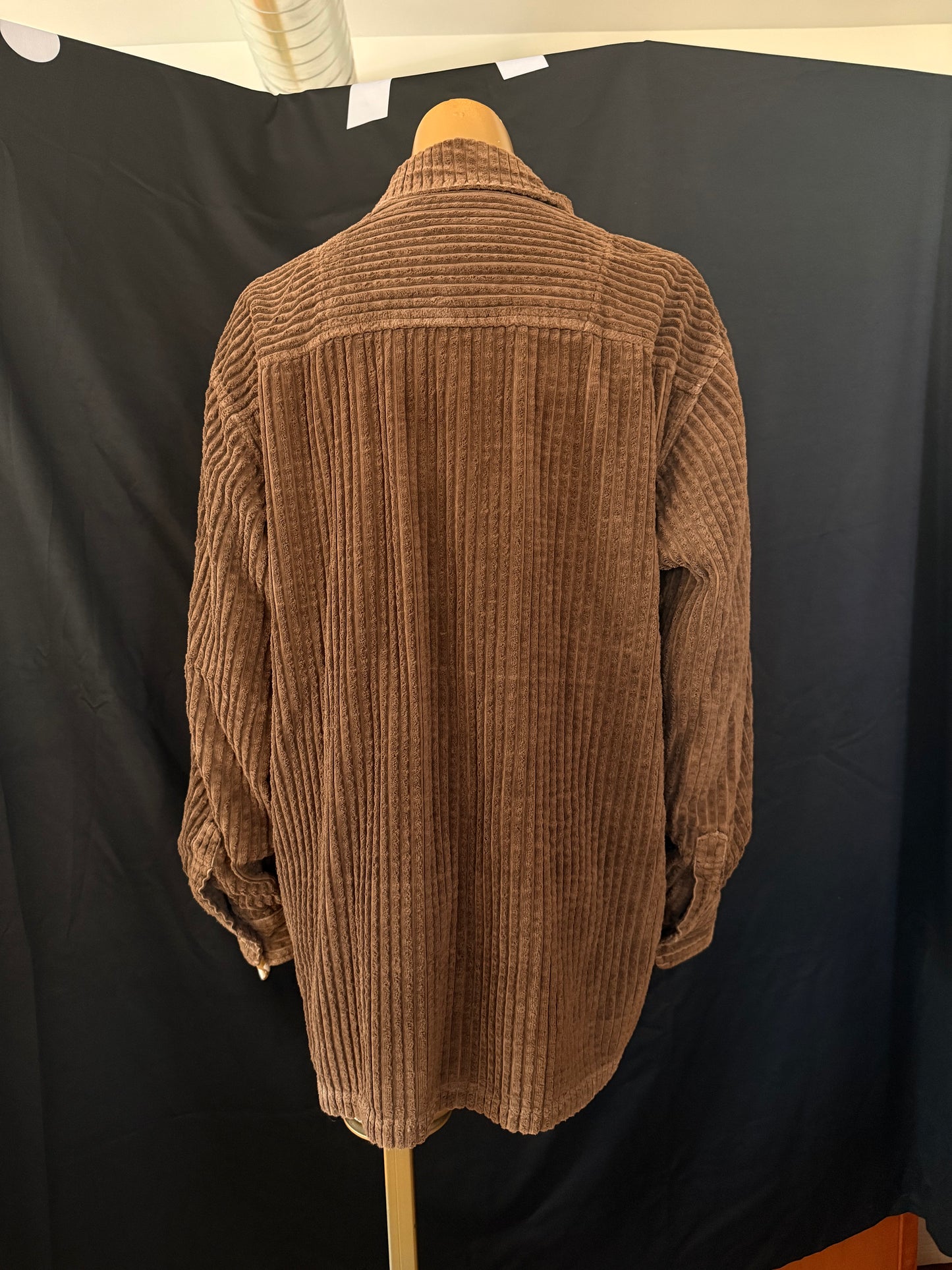 Brown Corduroy Zip Up Jacket