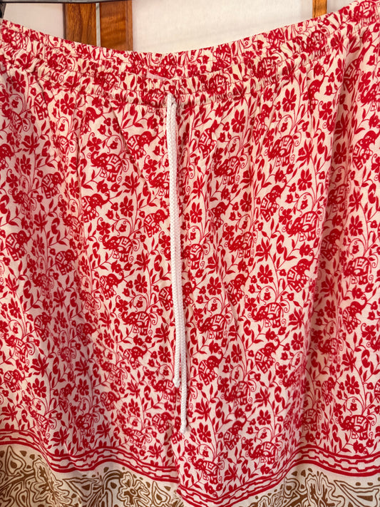 Red Boho Hippie Pants