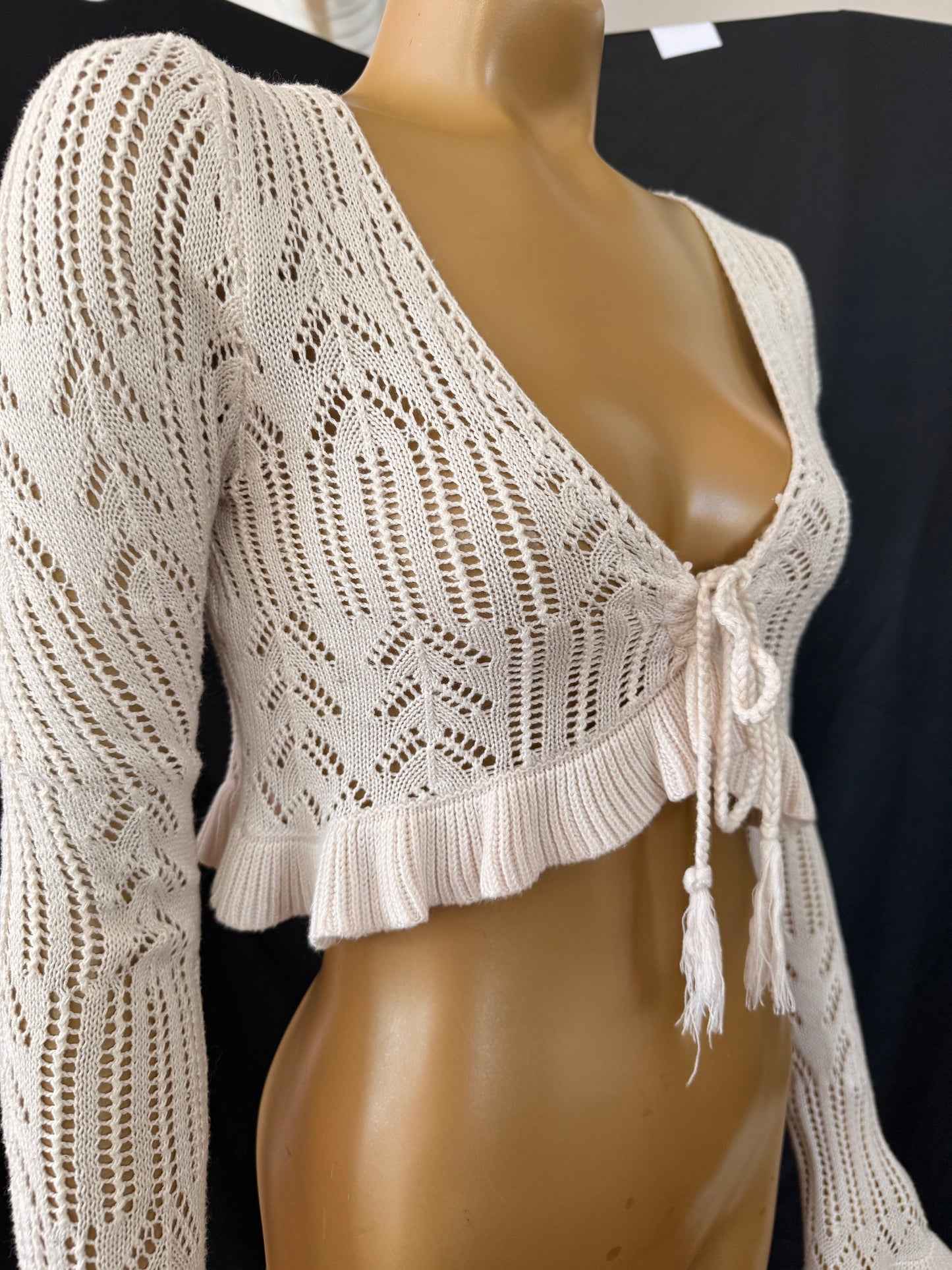 White Ruffle Top