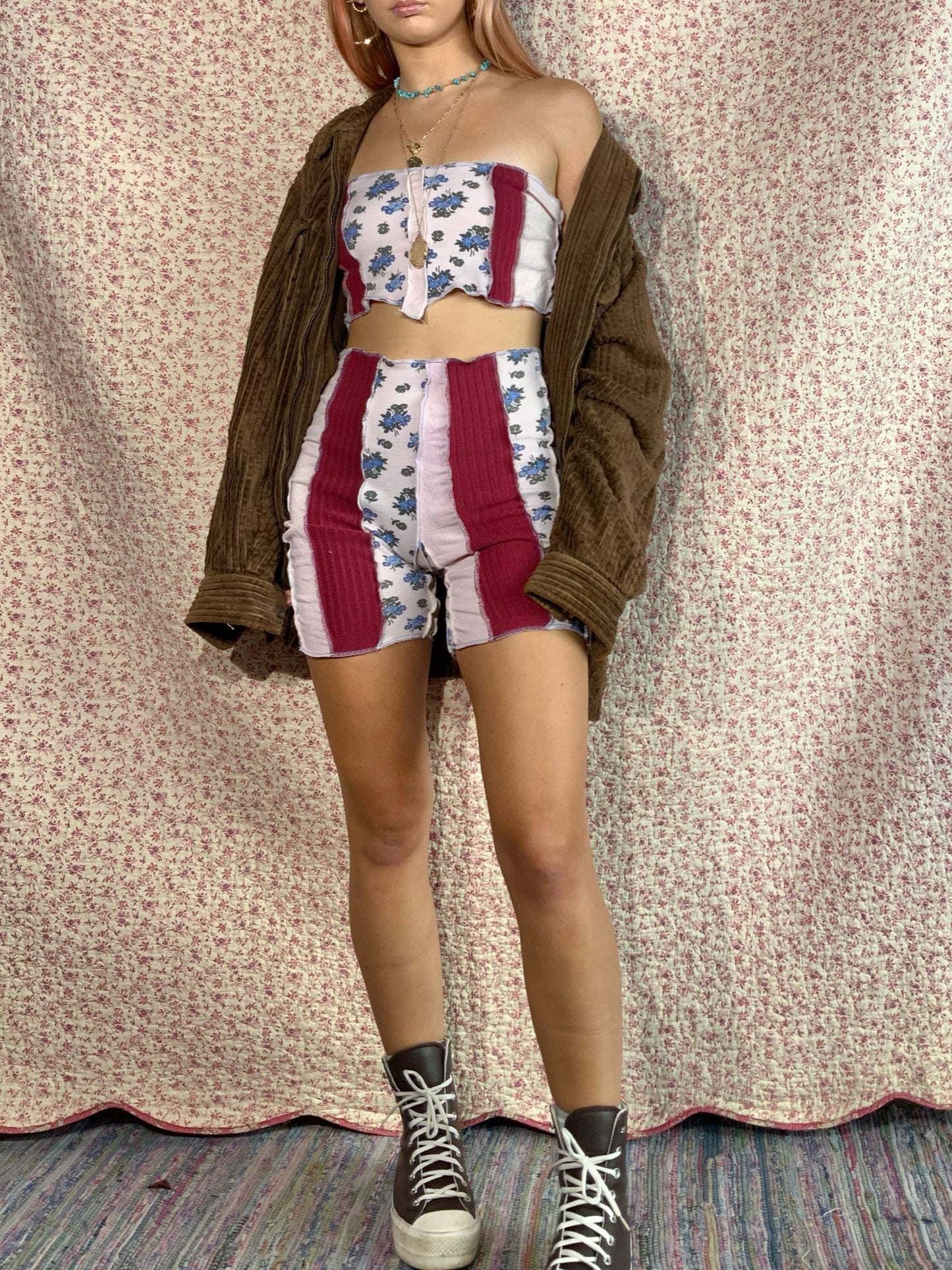 Brown Corduroy Zip Up Jacket