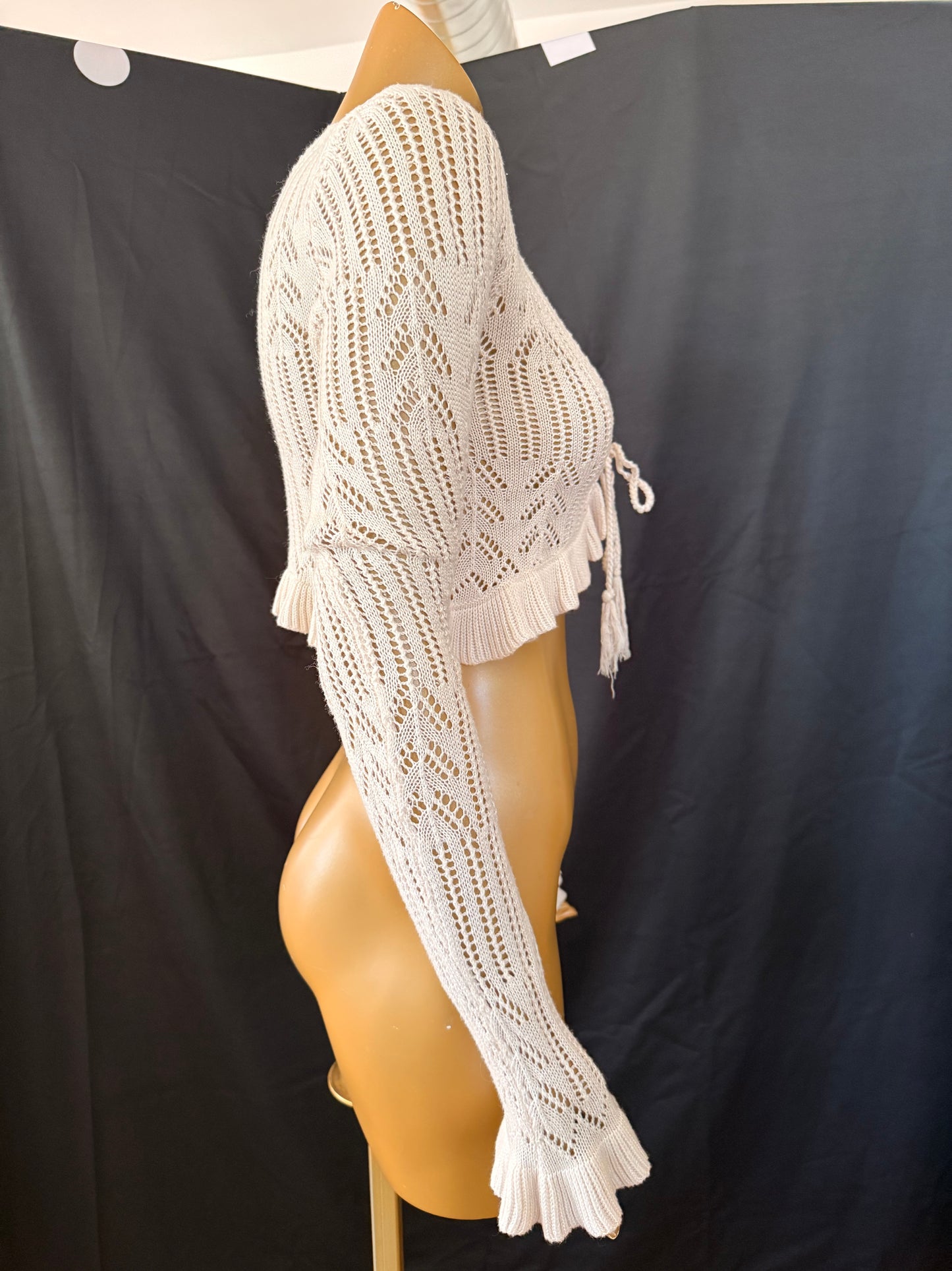 White Ruffle Top