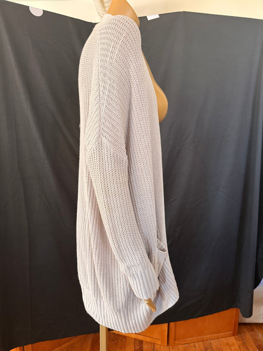 Grey Knit Cardigan