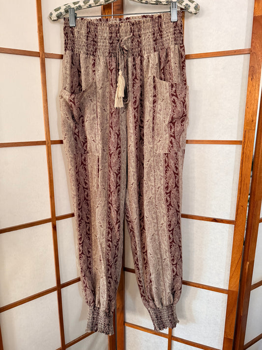 Brown Paisley Hippie Pants
