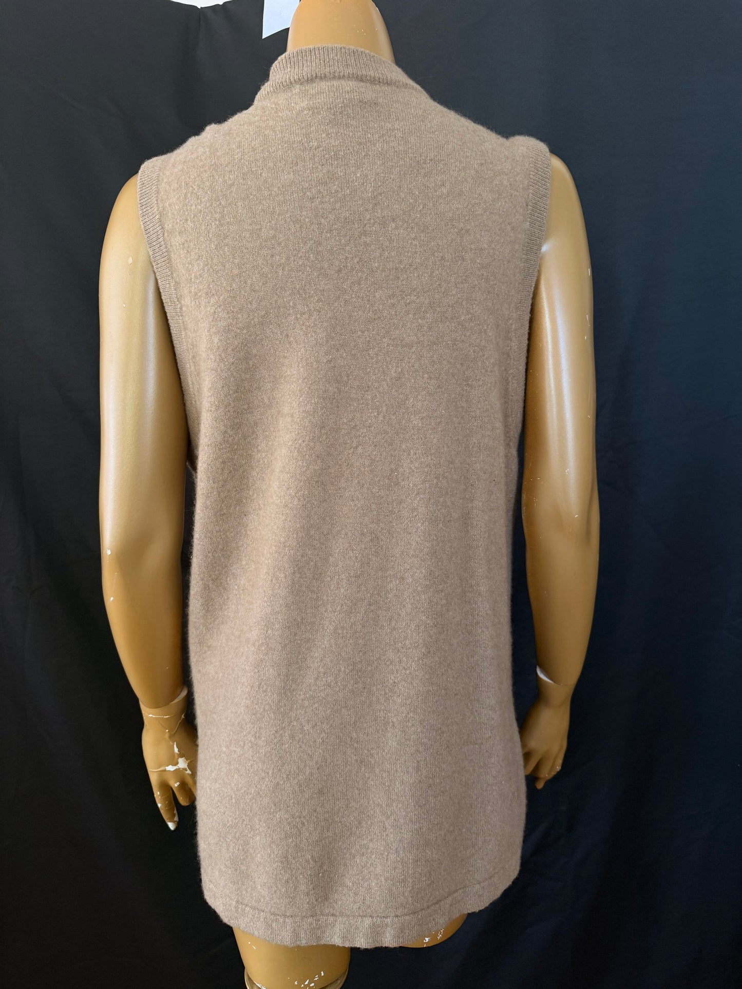 100% 2 ply Cashmere Tan Sweater Vest