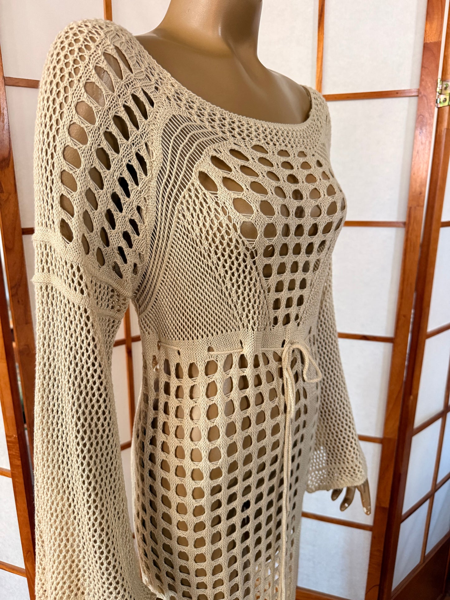 Crochet Long Sleeve Dress
