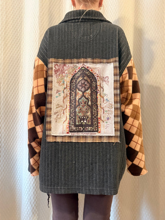Reclaimed Stained Glass Pinstripe Quarter-Zip