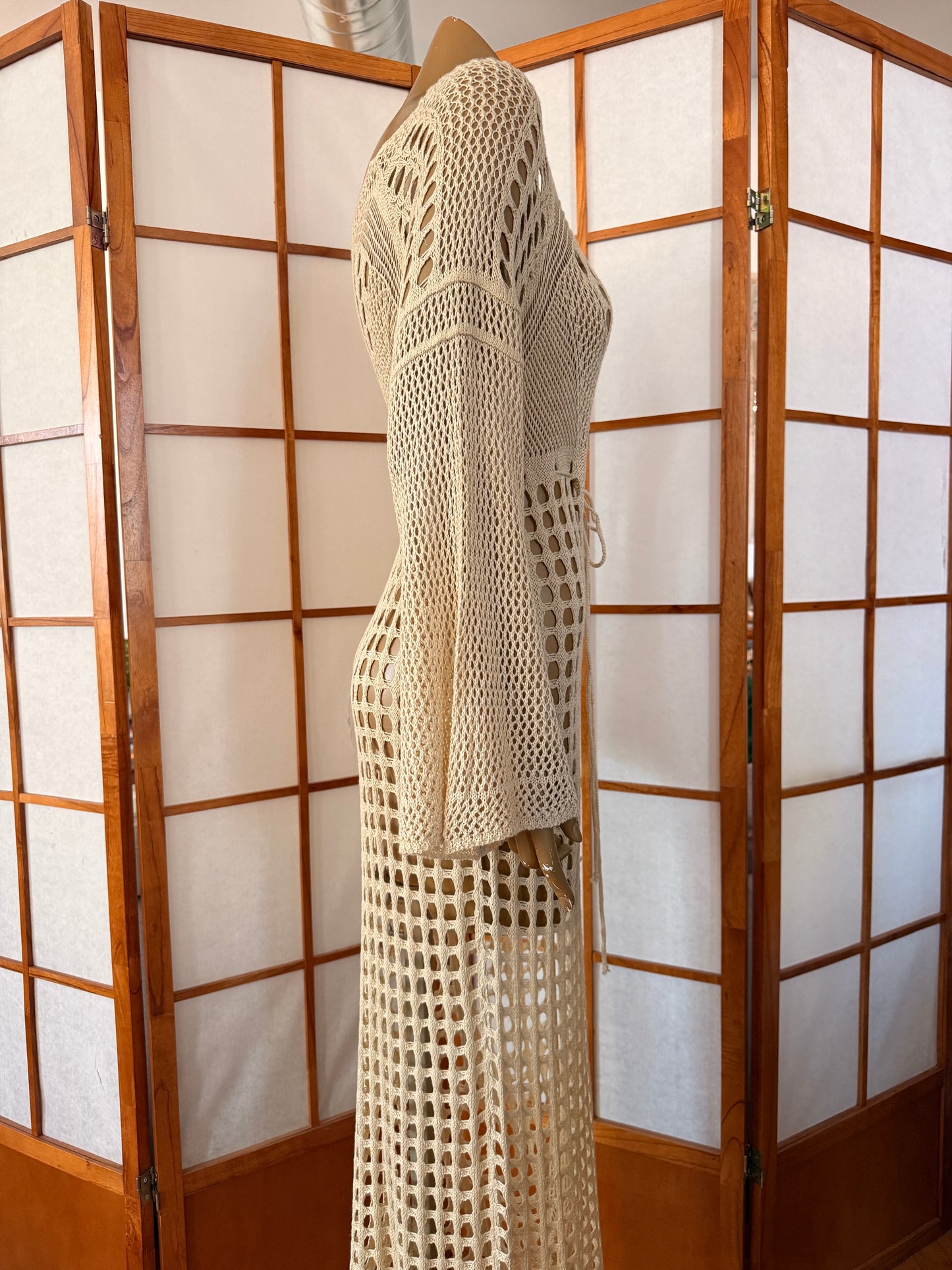 Crochet Long Sleeve Dress