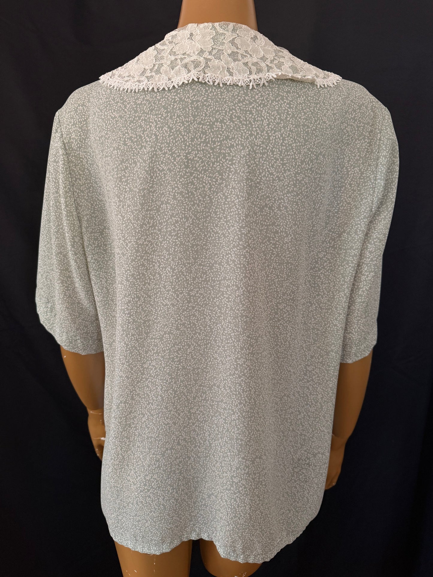 Romantic Lace Collared Button Down