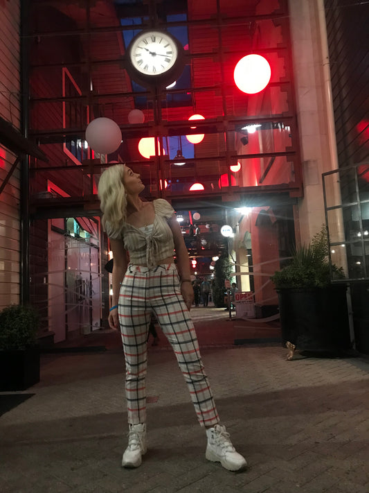 Plaid Tight Pants