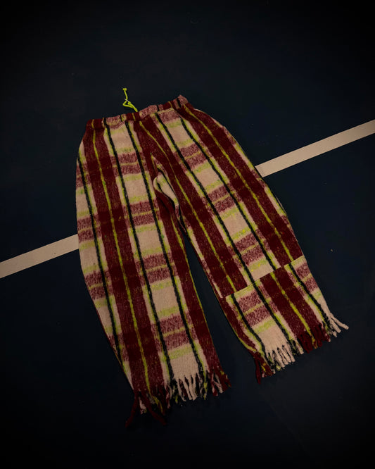 Reclaimed Plaid Barrel Pants