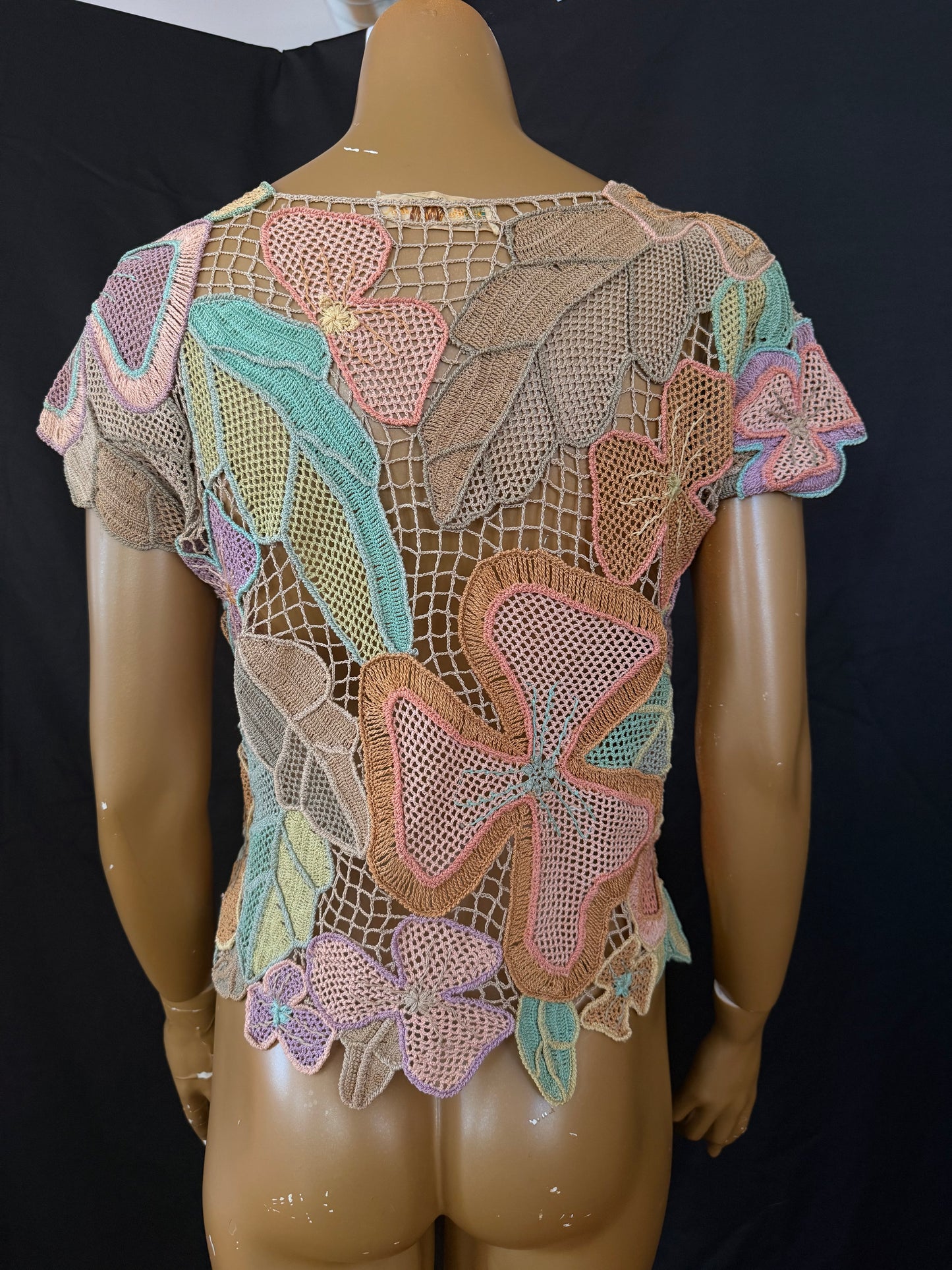 Hand Crocheted Pastel Top