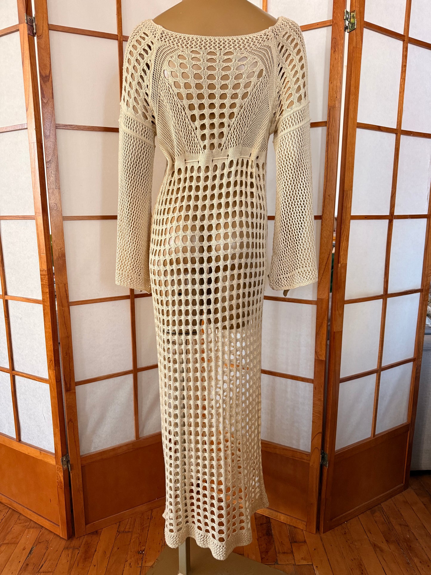Crochet Long Sleeve Dress