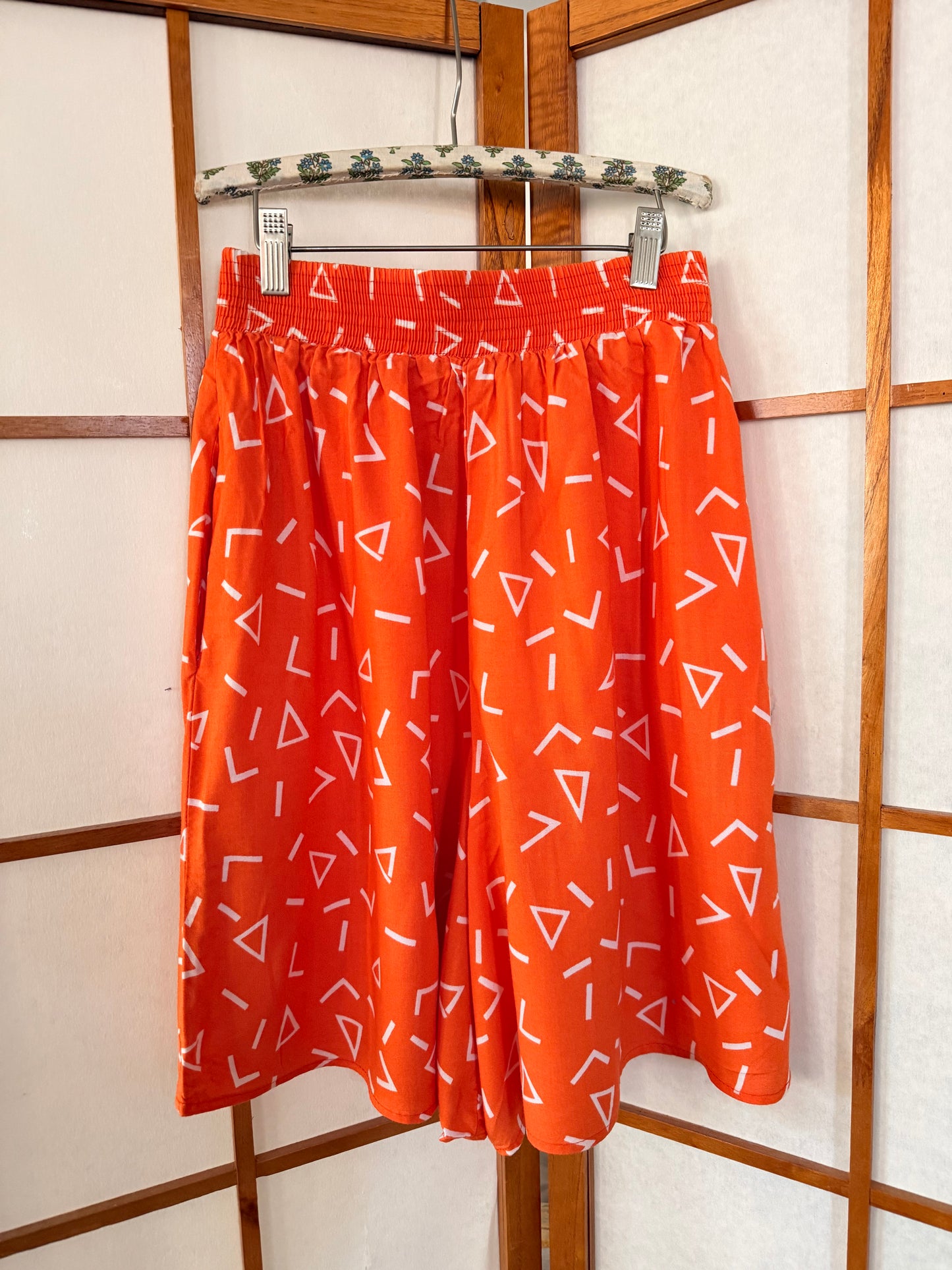 Orange Long Shorts