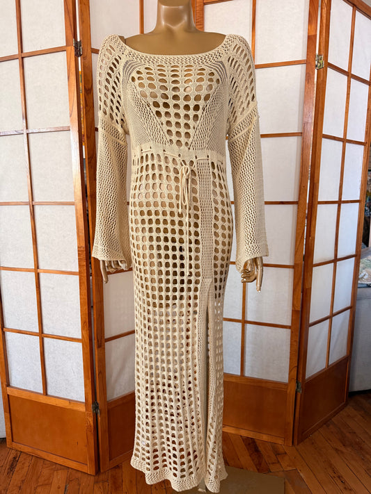 Crochet Long Sleeve Dress
