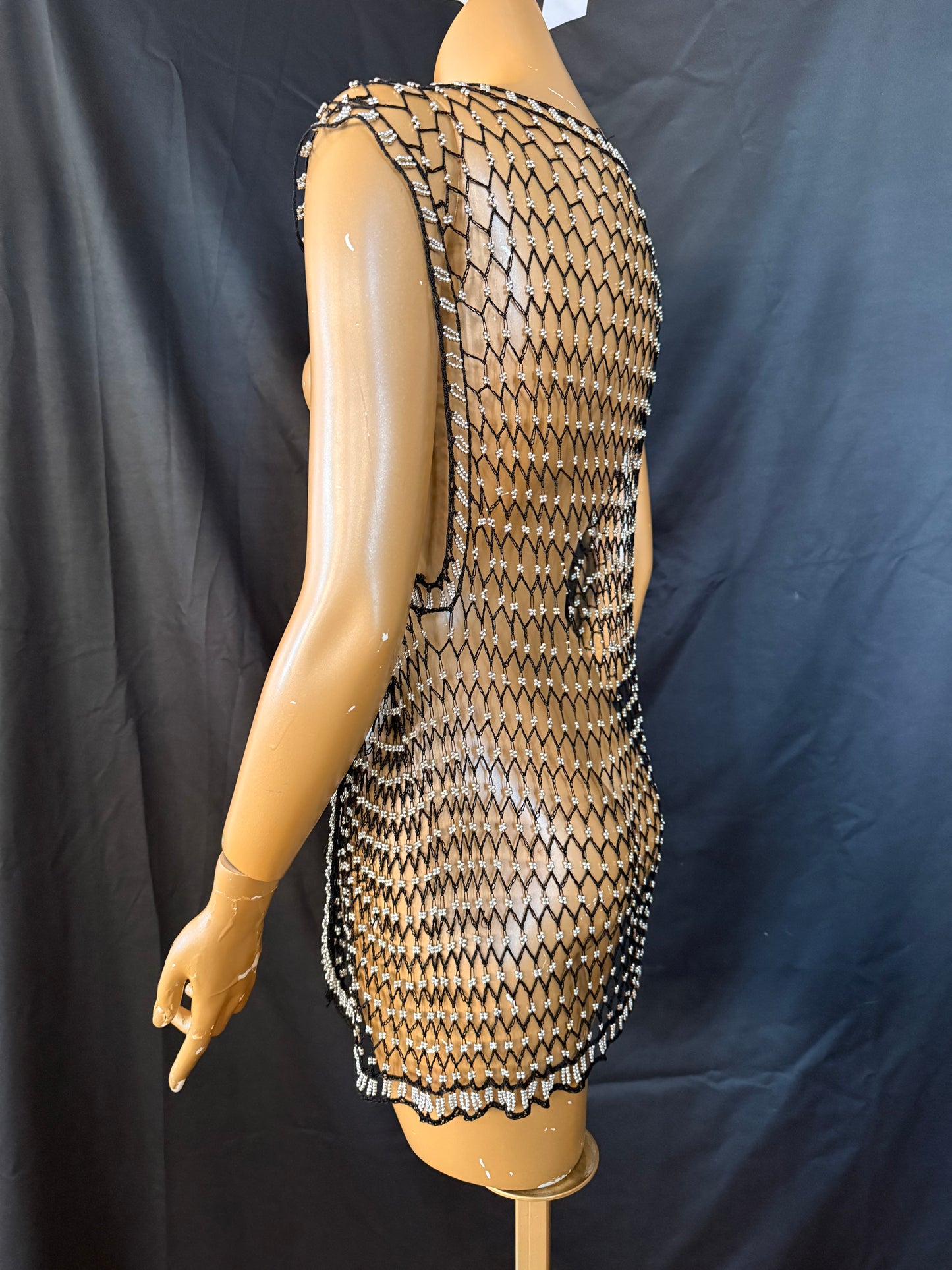 Black Beaded Vest