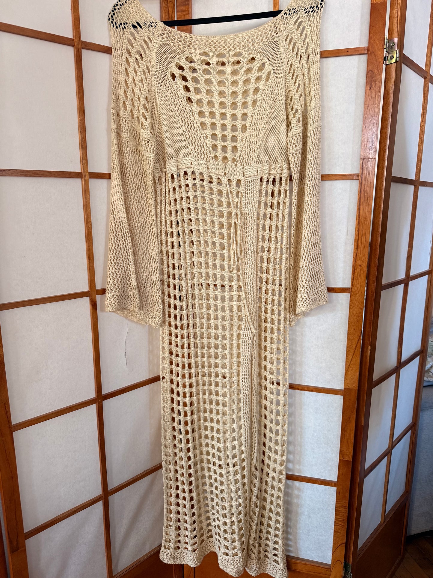 Crochet Long Sleeve Dress