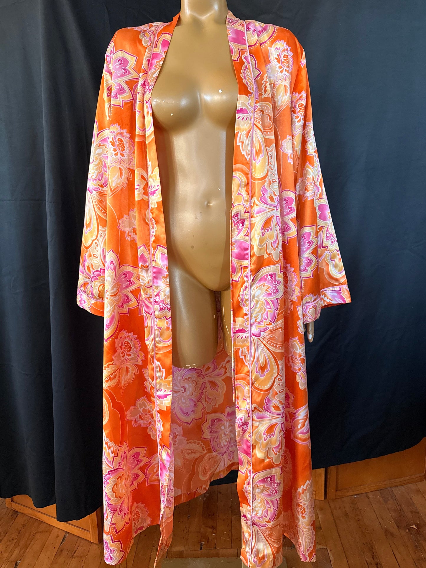 Orange Floral Kimono