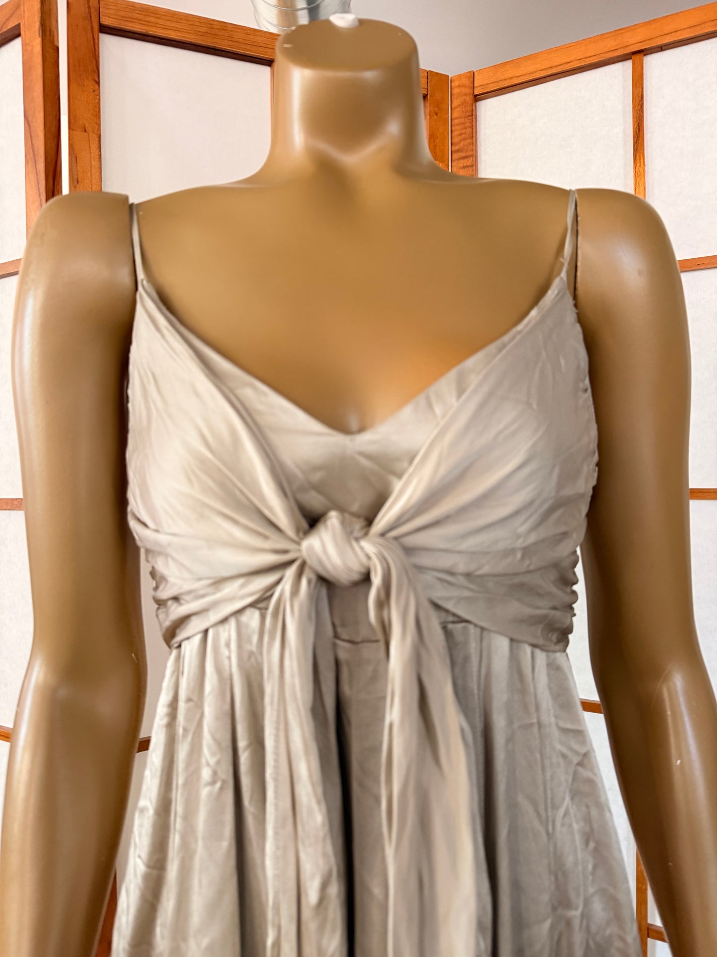 Silk Gold Midi Dress