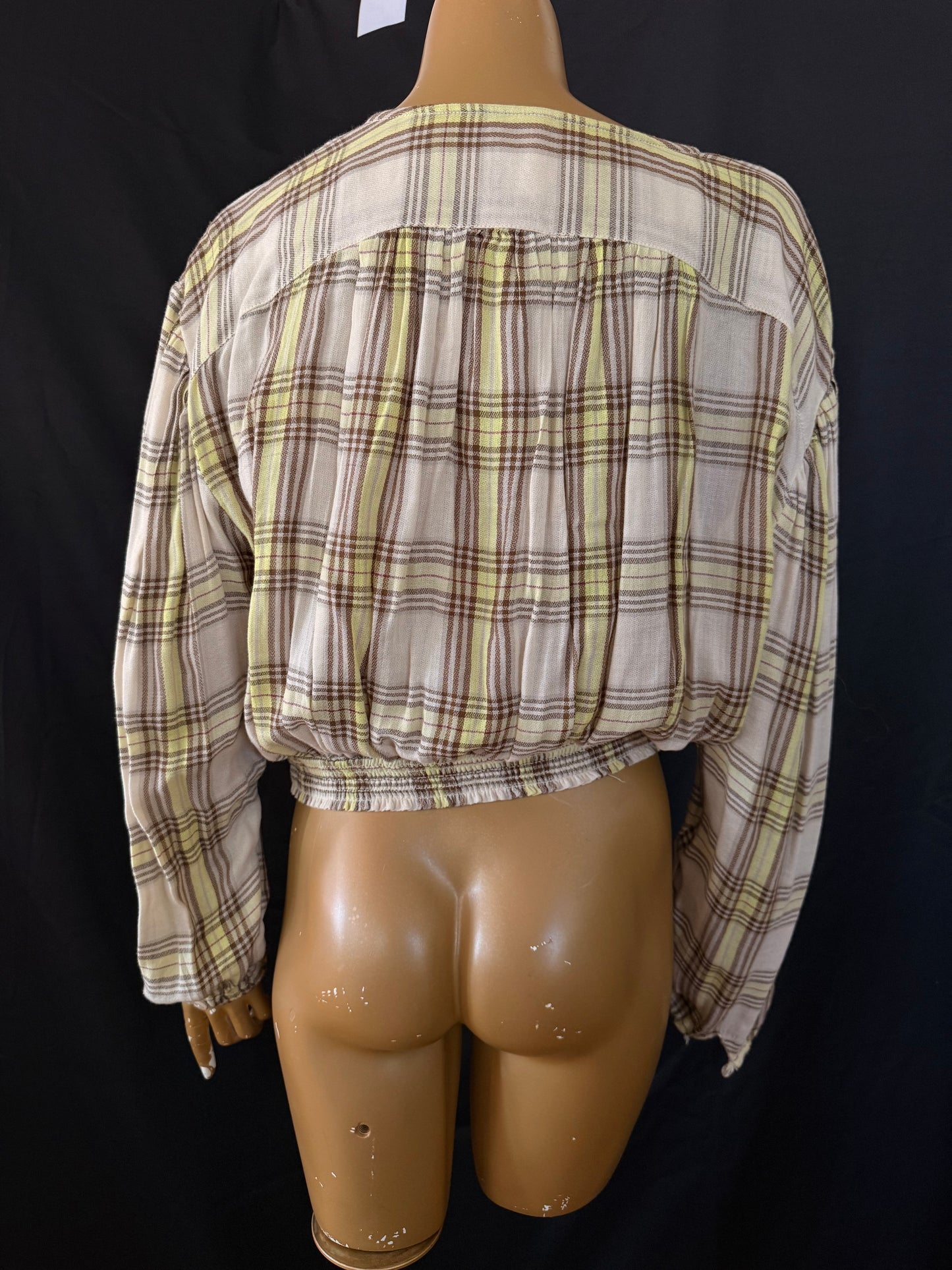 Free People Plaid Top