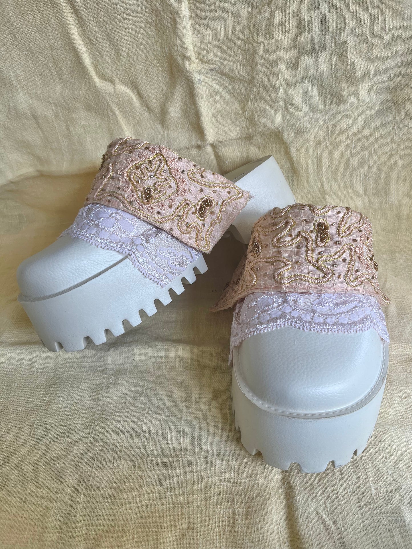 The Britney Reclaimed Platform Slides